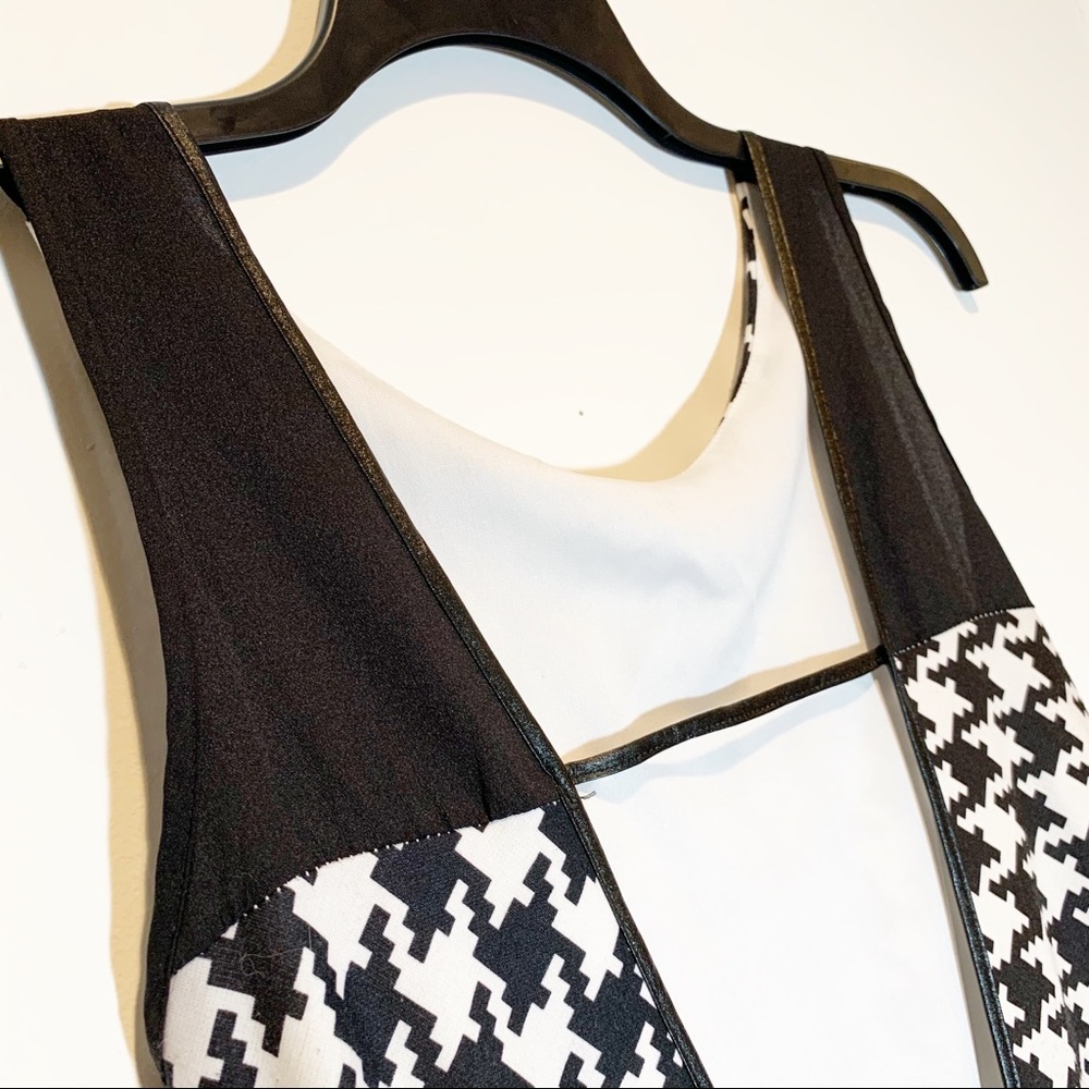 Francesca’s B&W Houndstooth A-Line Sundress L - Picture 7 of 7